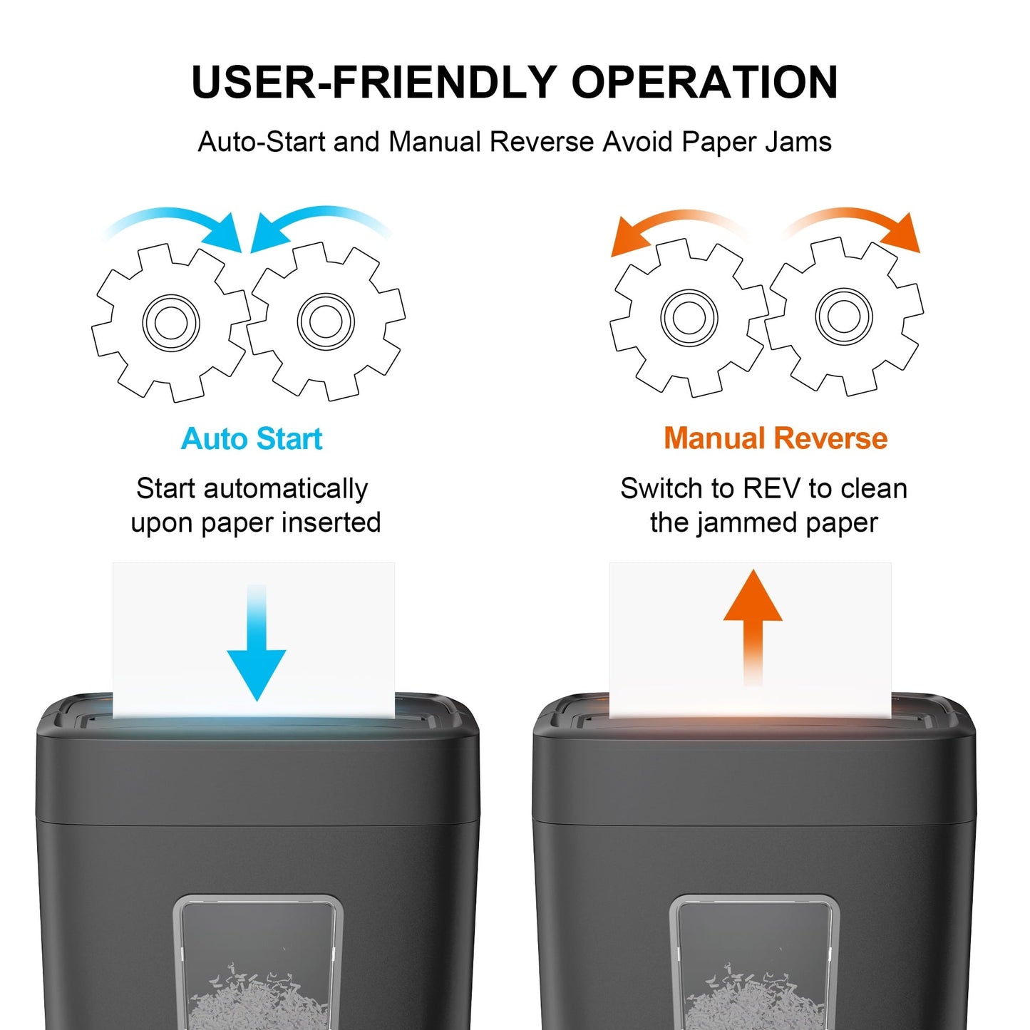 Classic Bonsaii 6-Sheet Micro-Cut Paper Shredder for Home Office Use with Portable Handle