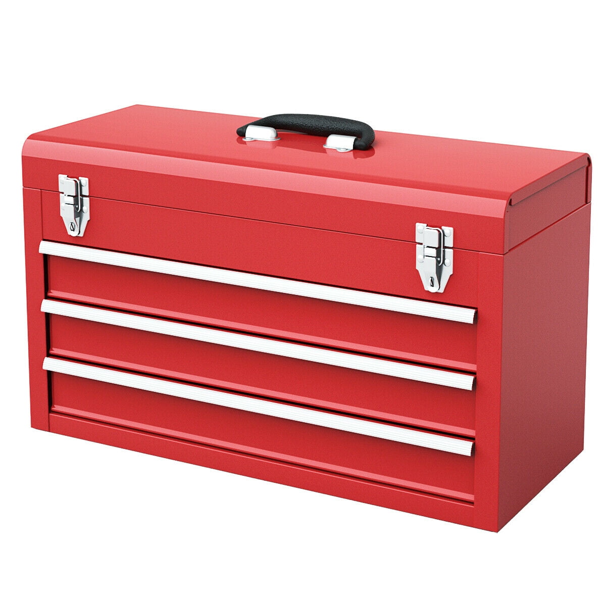 Versatile Costway Portable Tool Chest Box Storage Cabinet Garage Mechanic Organizer 3 Drawers Red