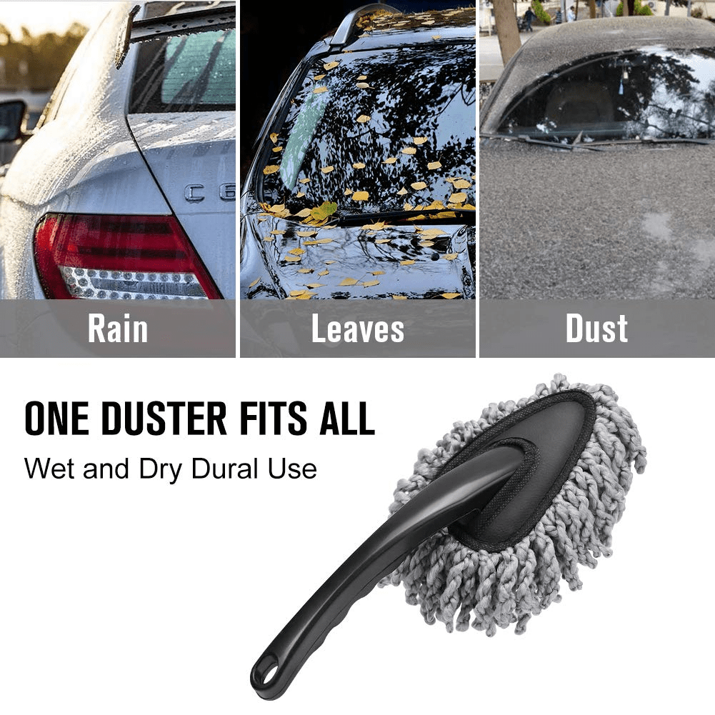 Classic Multi-Functional Microfiber Car Duster Interior & Exterior Dash Dust Cleaner, Cleaning Detail Brush Dusting Washing Tool Kit for Car Home Kitchen Computer California Cleaning Products