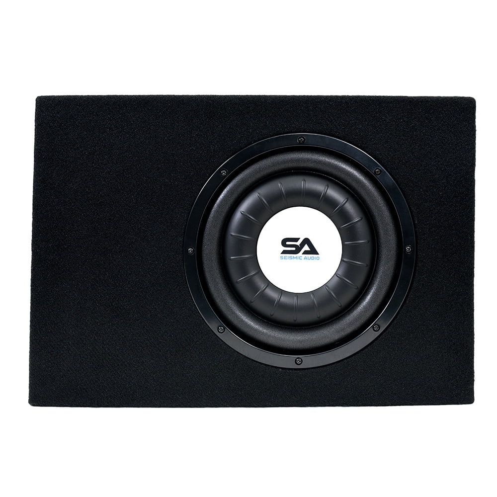 Classic Seismic Audio - SA-SCE12-A - Powered 12 Inch 600 Watt Slim Shallow Mount Car & Truck Audio Subwoofer Enclosure