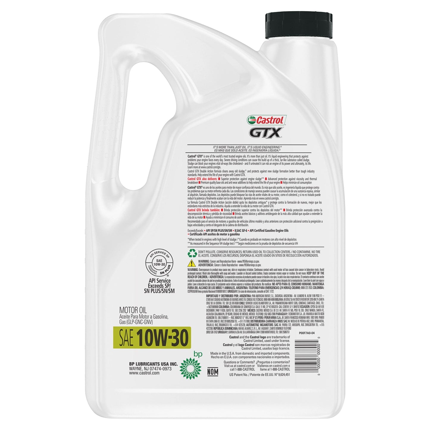 Versatile Castrol GTX 10W-30 Conventional Motor Oil, 5 Quarts