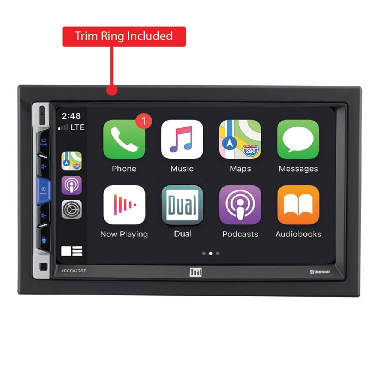 Versatile Dual Electronics XDCPA10BT 7 Inch Double DIN Car Stereo, Certified Apple CarPlay Android