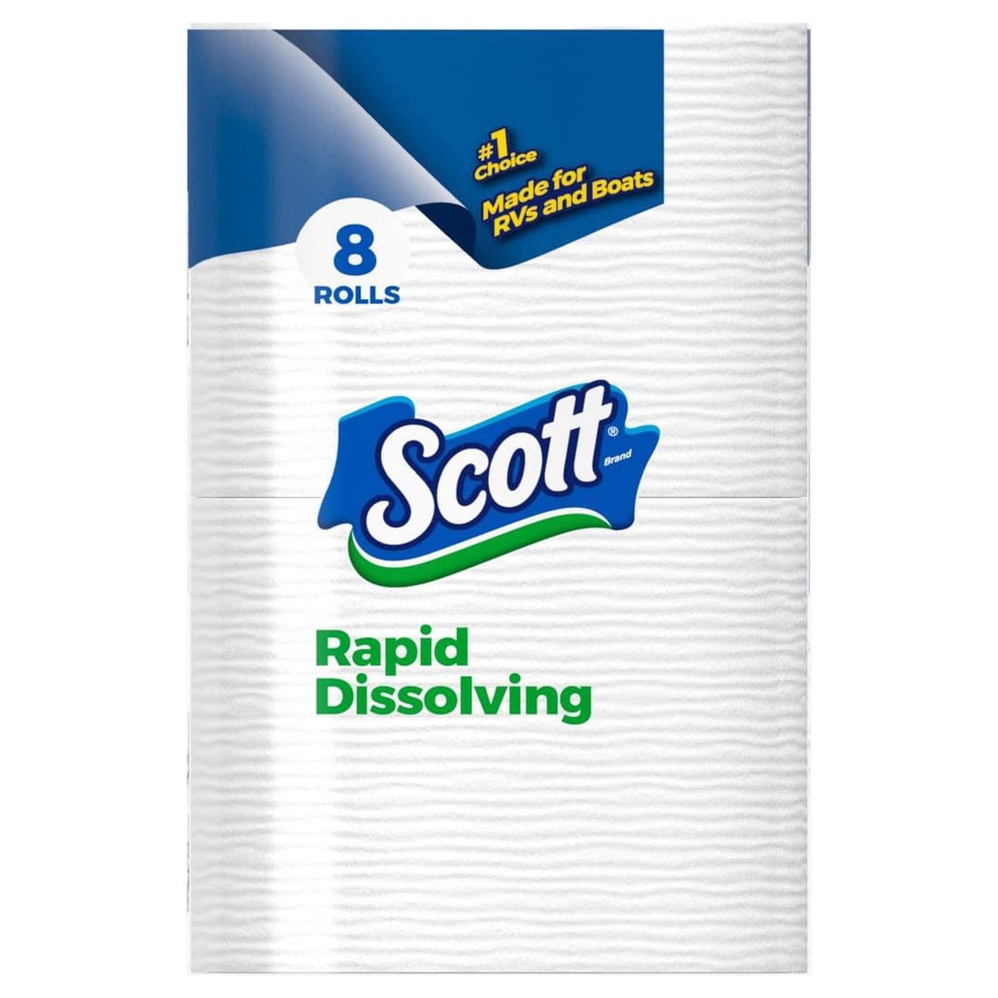 Versatile Scott Rapid-Dissolving Toilet Paper, 8 Double Rolls, 231 Sheets Per Roll (1,848 Total)