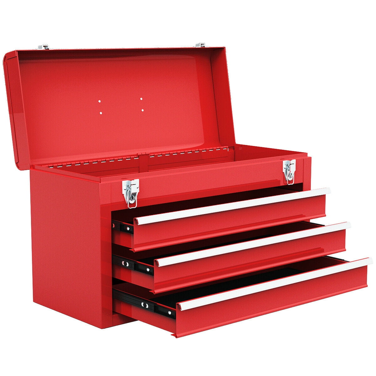 Versatile Costway Portable Tool Chest Box Storage Cabinet Garage Mechanic Organizer 3 Drawers Red