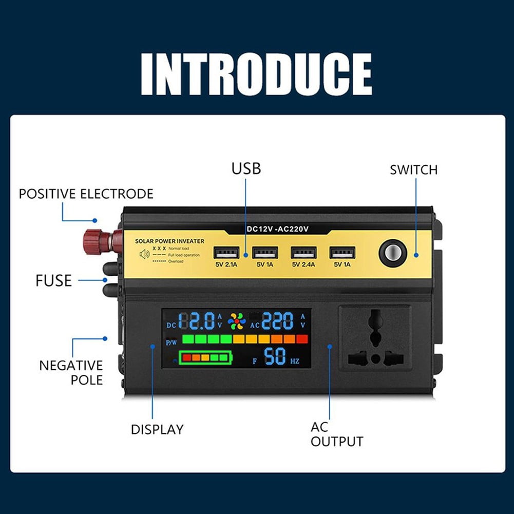 Classic Geege 5000W Sine Wave Inverter High Power Car Inverter Solar Inverter 12v/24v-220v