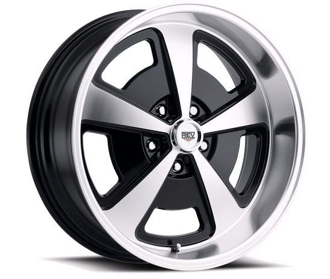 Versatile REV Wheels 109MB-8806100 109 Series "Magnum"- 18x8 - 4.5 MB - 5x4.75/5x120.65 - Gloss Black/Machine Lip Finish Fits select: 1967-1992 CHEVROLET CAMARO, 1970 CHEVROLET MALIBU