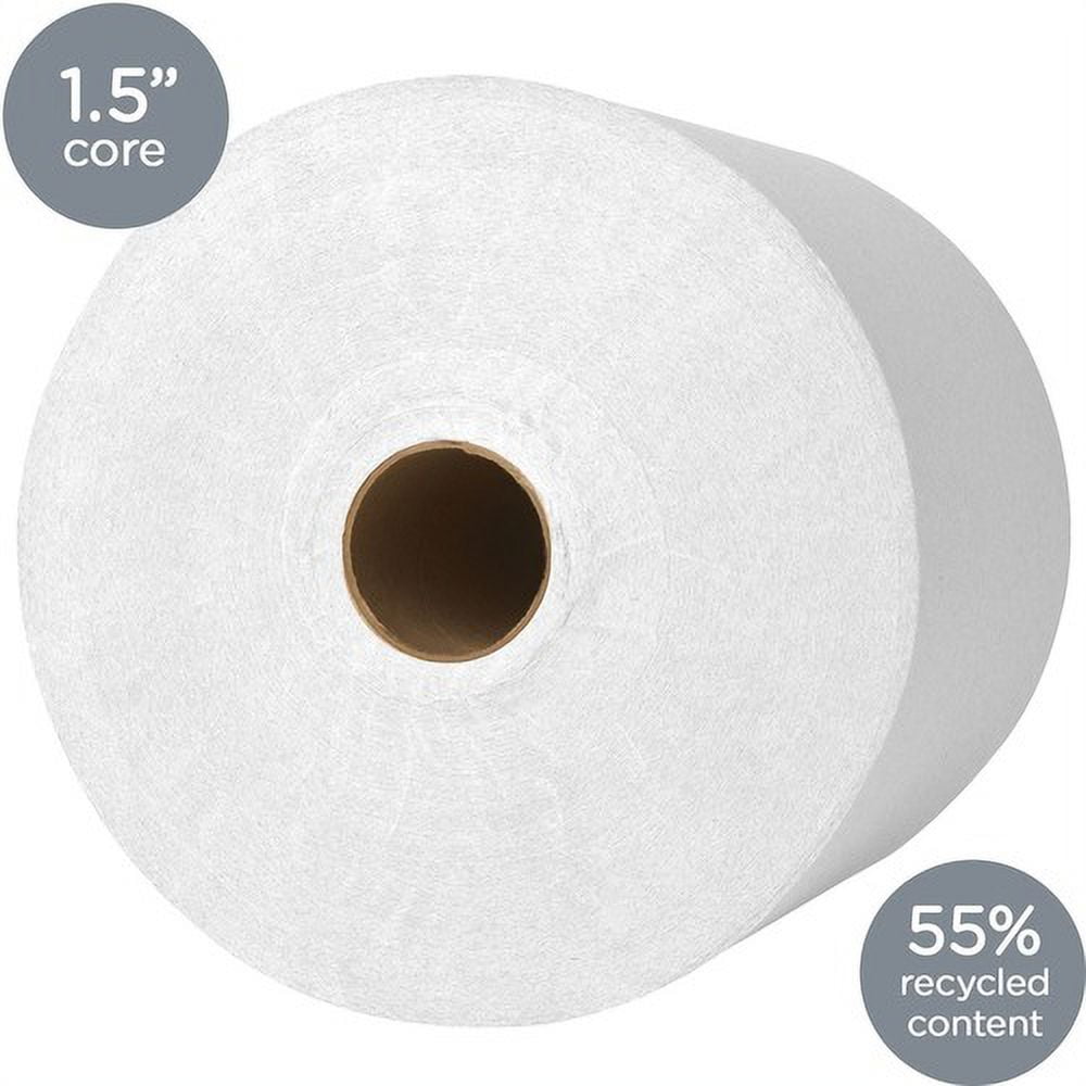 Versatile Scott Hard Roll Towels 8" x 425 ft - White - Paper - Absorbent, Nonperforated - 12 / Carton