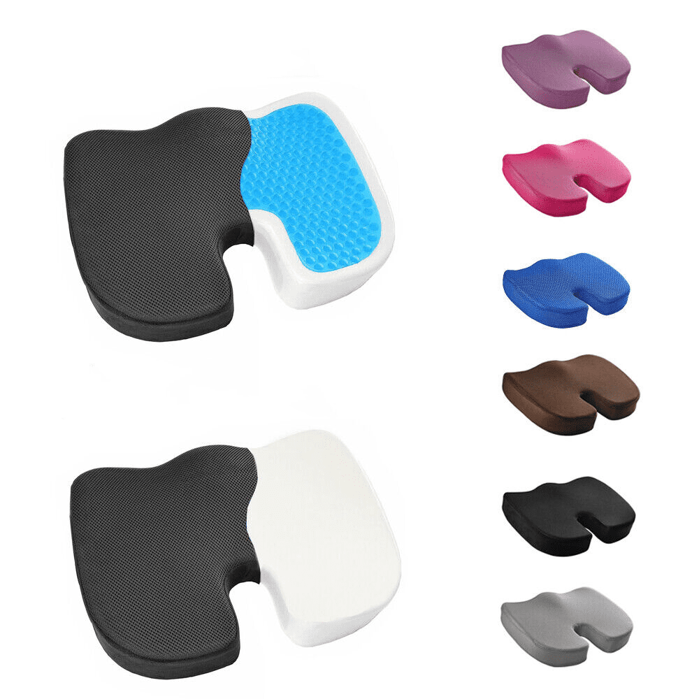 Classic Cool Seat Cushion Gel Memory Foam Chair, Non-Slip Orthopedic Pain Relief Pillow, Soft Seat Cushion for Office Chair Car Pad