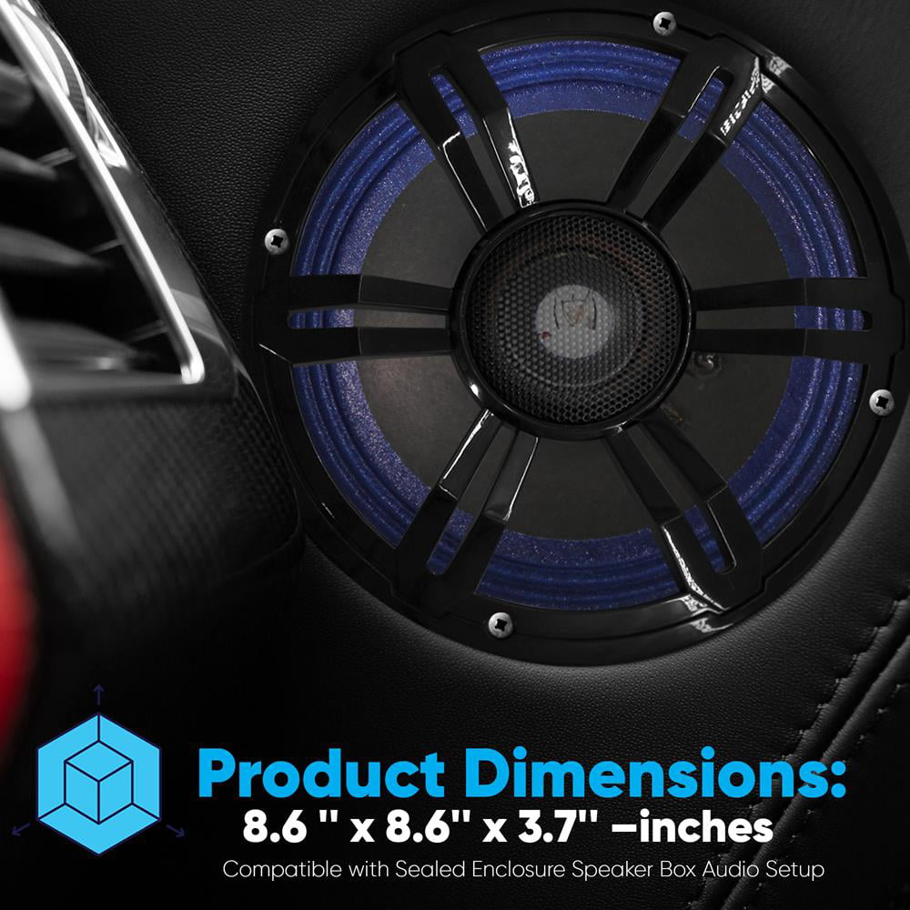 Versatile PyleUsa 8'' Single Voice Coil Car Subwoofer - 250 Watts at 4-Ohm Car Audio Powered Subwoofer