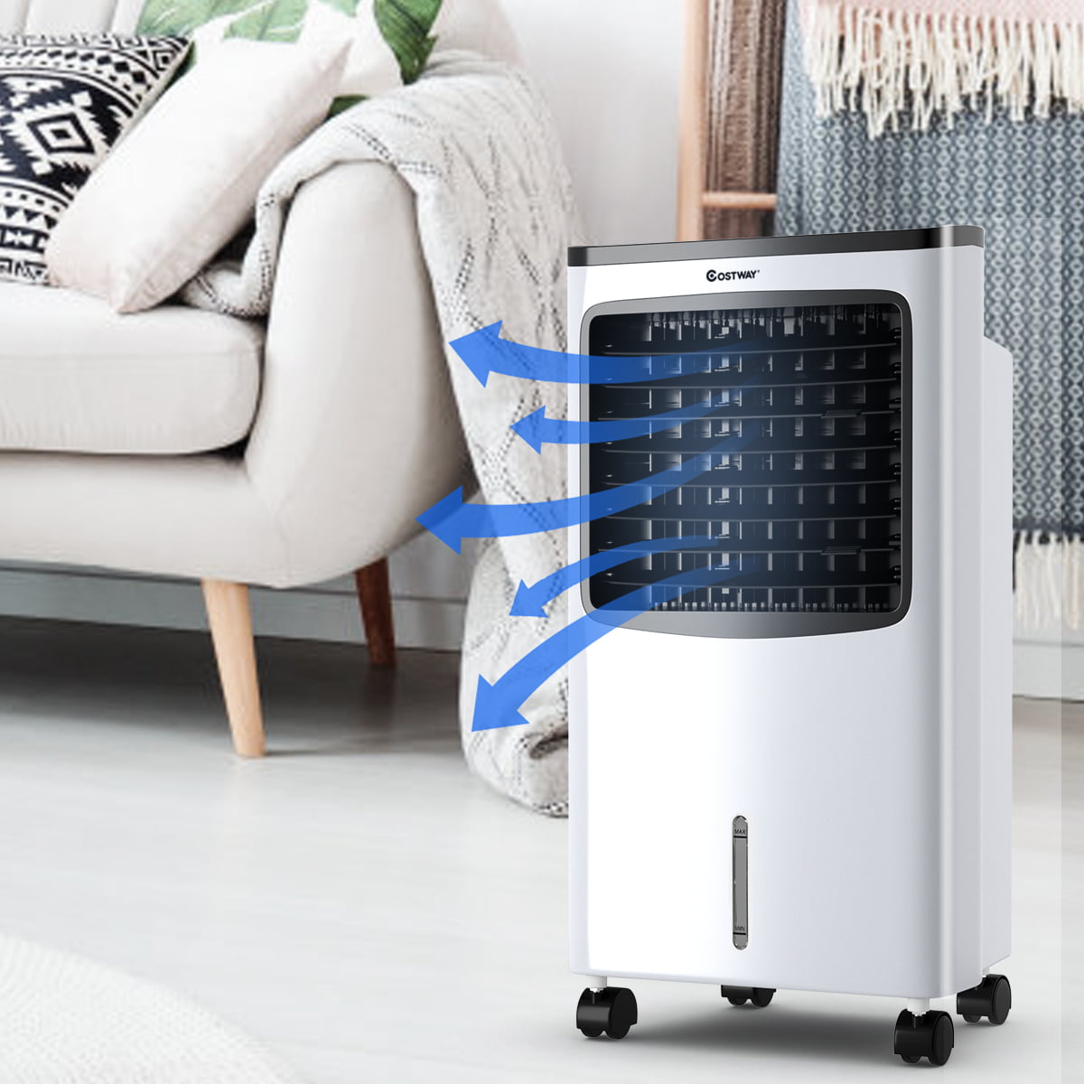 Versatile Costway Portable  Cooler Fan Filter Humidify Anion W/ Remote Control