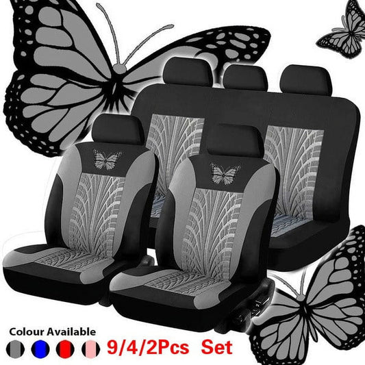 Versatile 9Pcs/4Pcs/2Pcs Universal Car Seat Covers Full Set Waterproof Car Seat Protector Cushions Front Rear Car Seat Covers Car Accessories Four Seasons Fit for Auto Truck Van