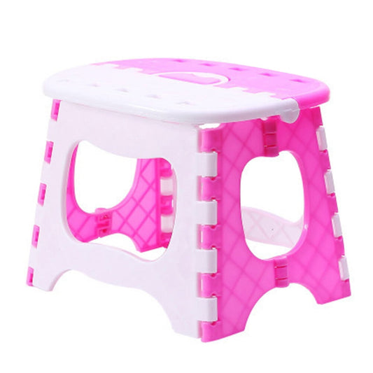 Classic Plastic Folding Step Stool Portable Stool for Kids Home Bathroom Garden Kitchen Livingroom (Pink)