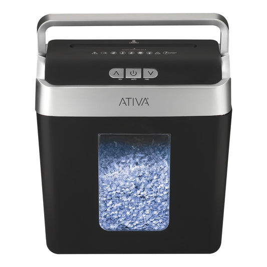 Versatile AtivaÂ® 8 Sheet Micro-Cut Lift-Off Shredder With Handle, OMM83B