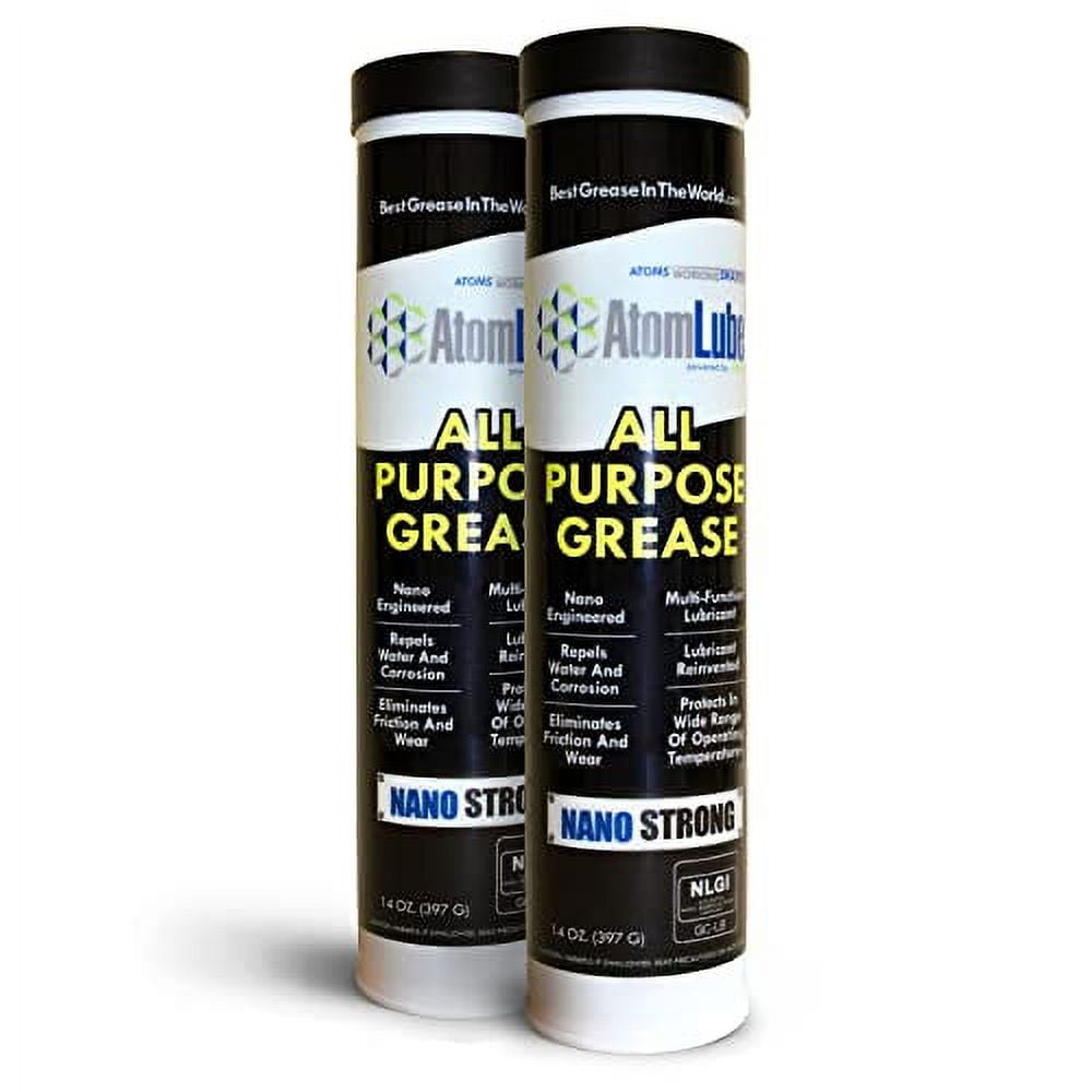 Classic AtomLube All Purpose Grease 2-Pack 14 Oz. Tubes | Multi Function Lubricant | Automotive Grease and Marine Grease for Boat Accessories, Trucking, and Wheel Bearing