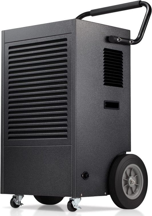 Versatile Auseo 7500 sq.ft 190 pint/day Commercial Dehumidifier for Basement with Drain Hose and Pump, Day Dehumidifier for Commercial Spaces, with Auto or Manual Drainage