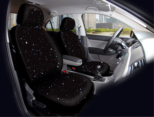 Classic Auto Drive Flat Cloth Starry Galaxy Car Seat Covers, Set of 2, NASAZH35