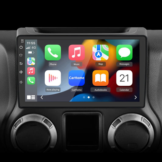 Versatile Awesafe Car Radio Stereo for Jeep Wrangler 2006-2017 Compass Carplay Andriod 12 GPS Navigation Touch Screen Built with Android AUTO Bluetooth 1G RAM 32G ROM