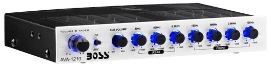 Versatile BOSS Audio Systems AVA1210 Car Audio Equalizer 7 Band Pre-Amp With Gold-Plated Front/Rear and Subwoofer Outputs, DPS Processor