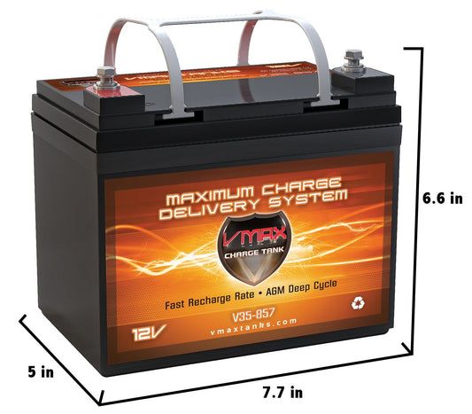 Versatile Battery Upgrade for Minn Kota Powerdrive 45 Vmax V35-857 12V 35AH AGM U1