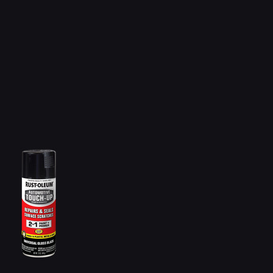 Versatile Black, Rust-Oleum Automotive Gloss Touch Up Paint and Primer in One Spray Paint-292320, 11 oz