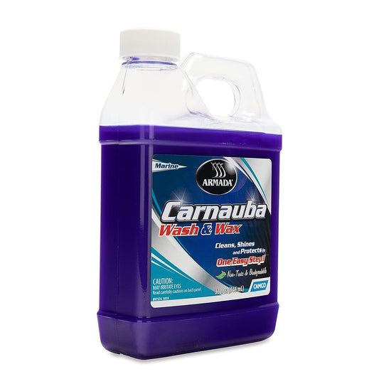 Versatile Camco Armada 32 fl oz Carnauba Wash and Wax Premium Liquid RV Boat Soap Wax