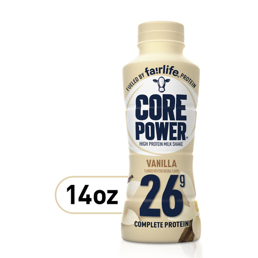 Versatile Core Power Protein Shake with 26g Protein by fairlife Milk, Vanilla, 14 fl oz