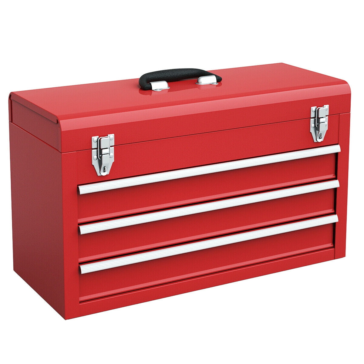 Versatile Costway Portable Tool Chest Box Storage Cabinet Garage Mechanic Organizer 3 Drawers Red