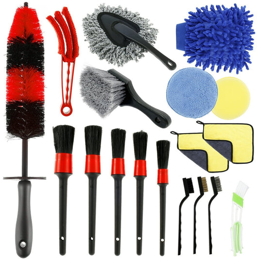 Classic Dsseng 18pcs Car Wash Cleaning Tools Kit Car Detailing Set Car Wash Kit Interior and Exterior with Car Detail Brushes  Tire Brush  Towels