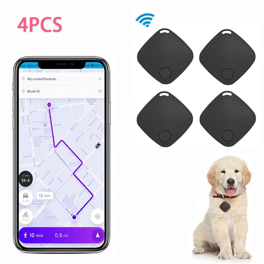 Versatile EIMELI 4Pcs Anti-lost Bluetooth Smart Tracker,Pet Child Wallet Key Mini Locator GPS Finder Alarm,Dog Cat Kids Car Wallet Accessories