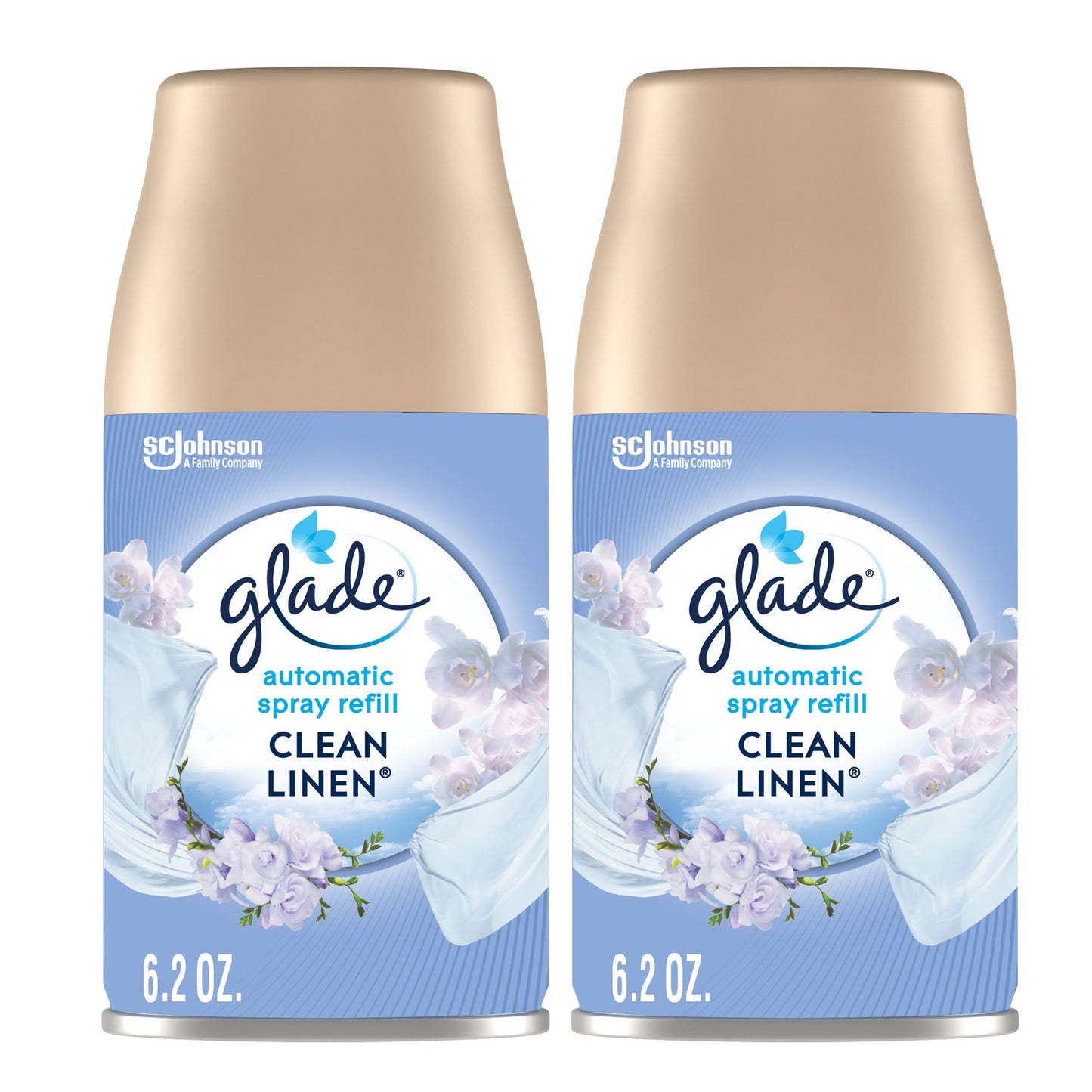 Versatile Glade Automatic Air Freshener Refill Spray Value Pack, Clean Linen, 2 Count