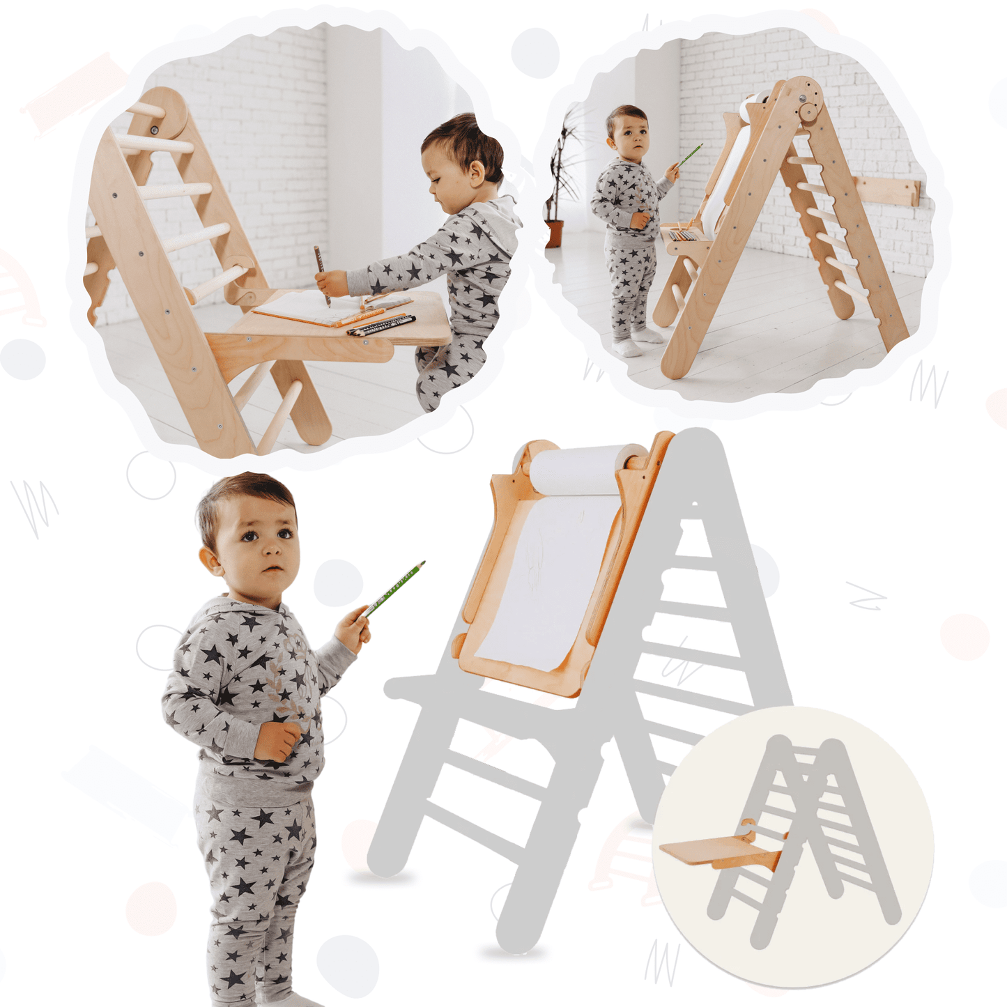 Versatile Goodevas Art Addition to the Climbing Ladder Outdoor & Indoor Playground for Kids 1 - 7 y.o.