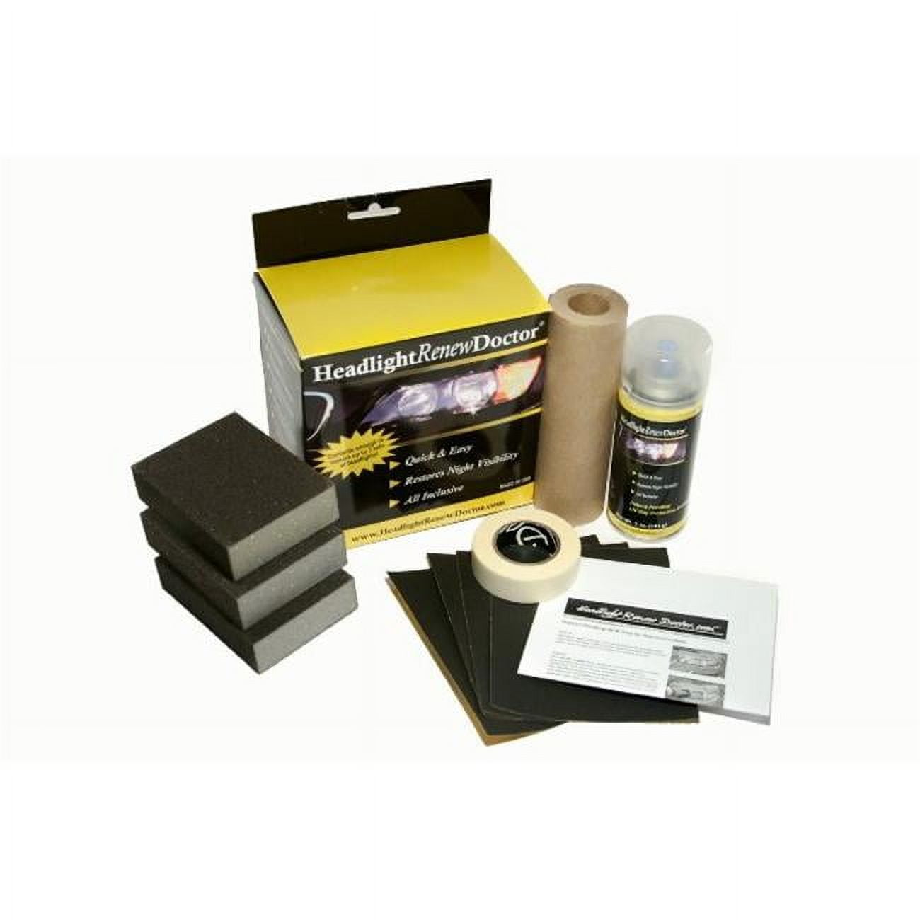 Versatile Headlight Renew Doctor  Restoration DIY 3 Application Kit