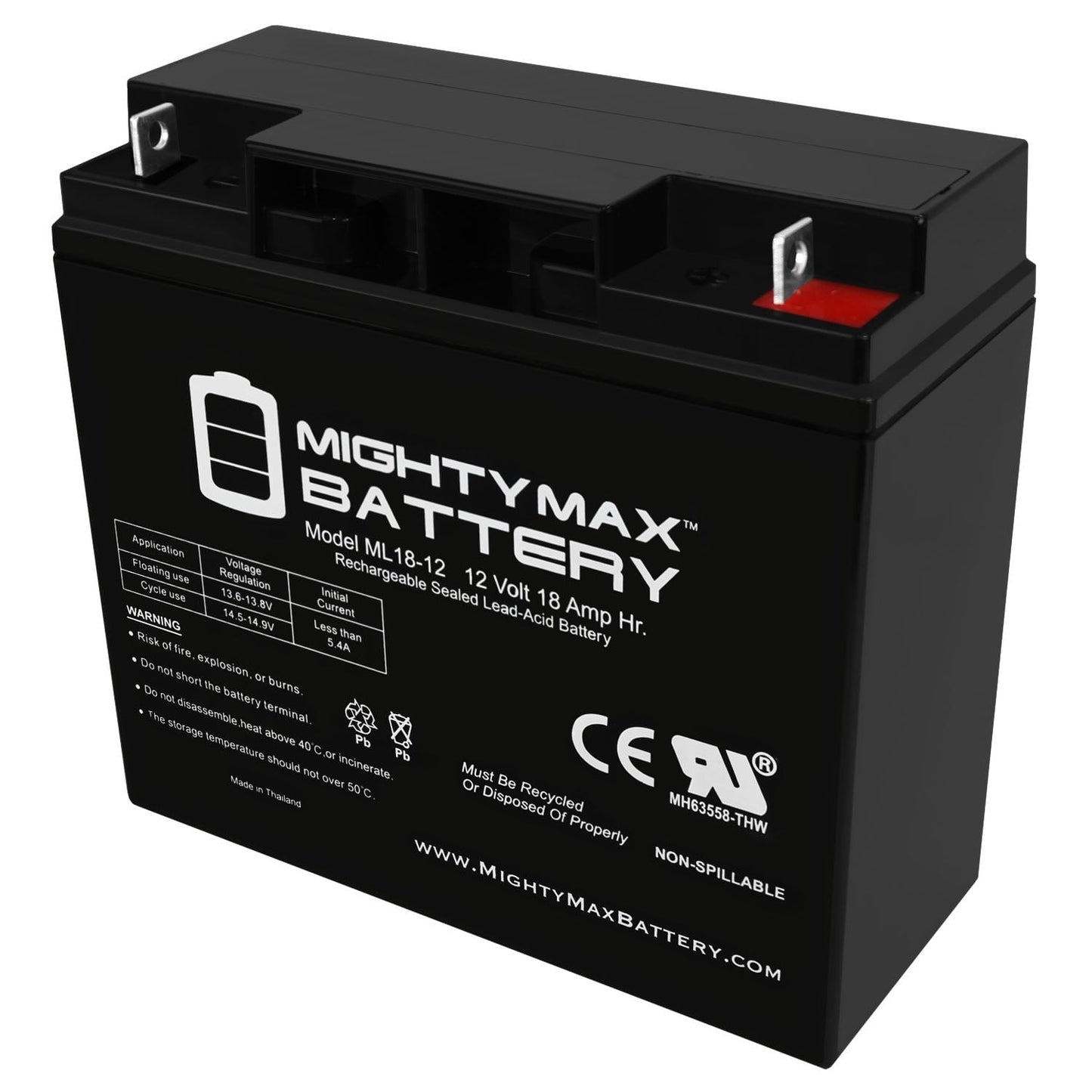 Versatile ML18-12 - 12V 18AH Rechargeable Battery for Champion Generator 9000 7000