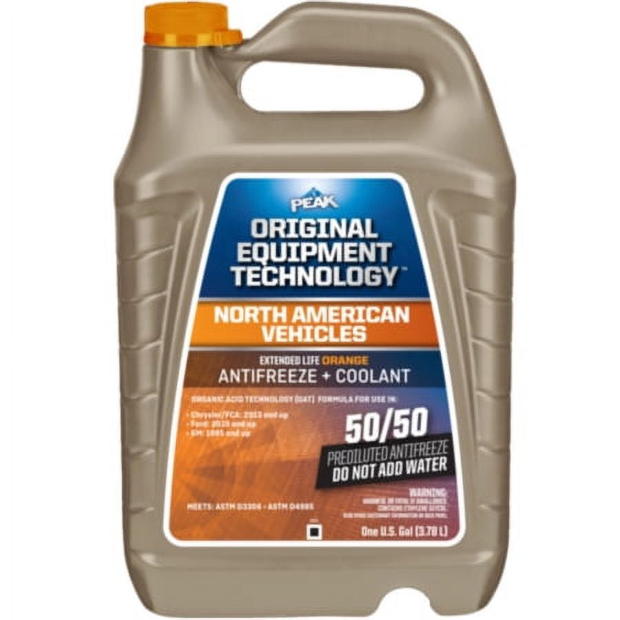 Classic PEAK Original Equipment Technology Antifreeze for North American Vehicles - Orange