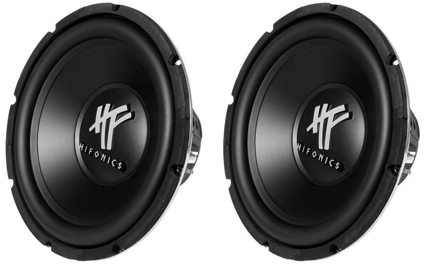 Classic Pair of Hifonics HFX12D4 HF Series 12" 800 Watt DVC 4 Ohm Car Subwoofers Bundle