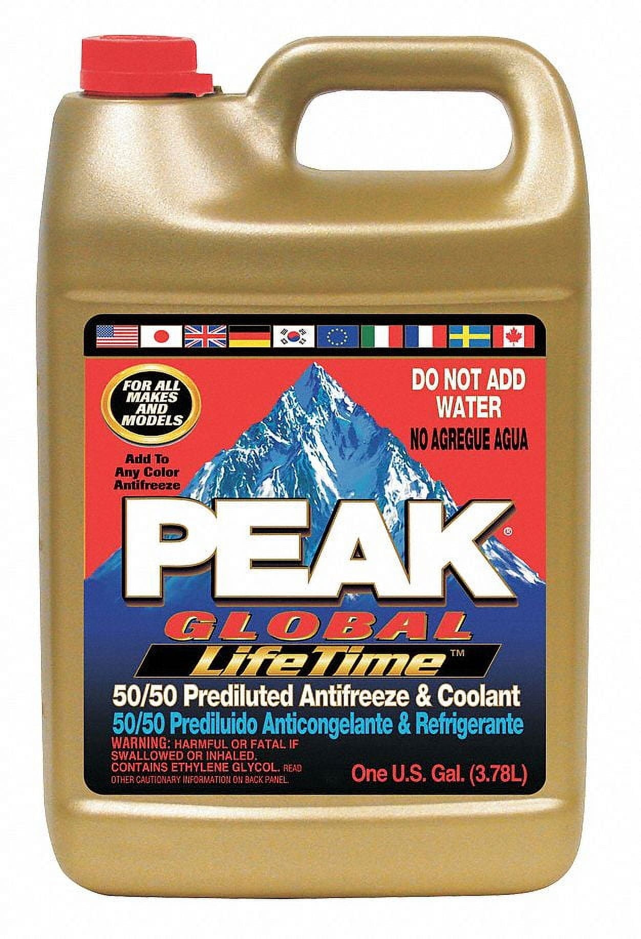 Versatile Peak 50/50 Prediluted Antifreeze and Coolant