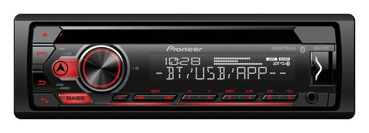 Classic Pioneer DEH-S31BT CD Receiver with Bluetooth, Single DIN, In-Dash | Pioneer Smart Sync App | Android and Apple iOS Compatibility