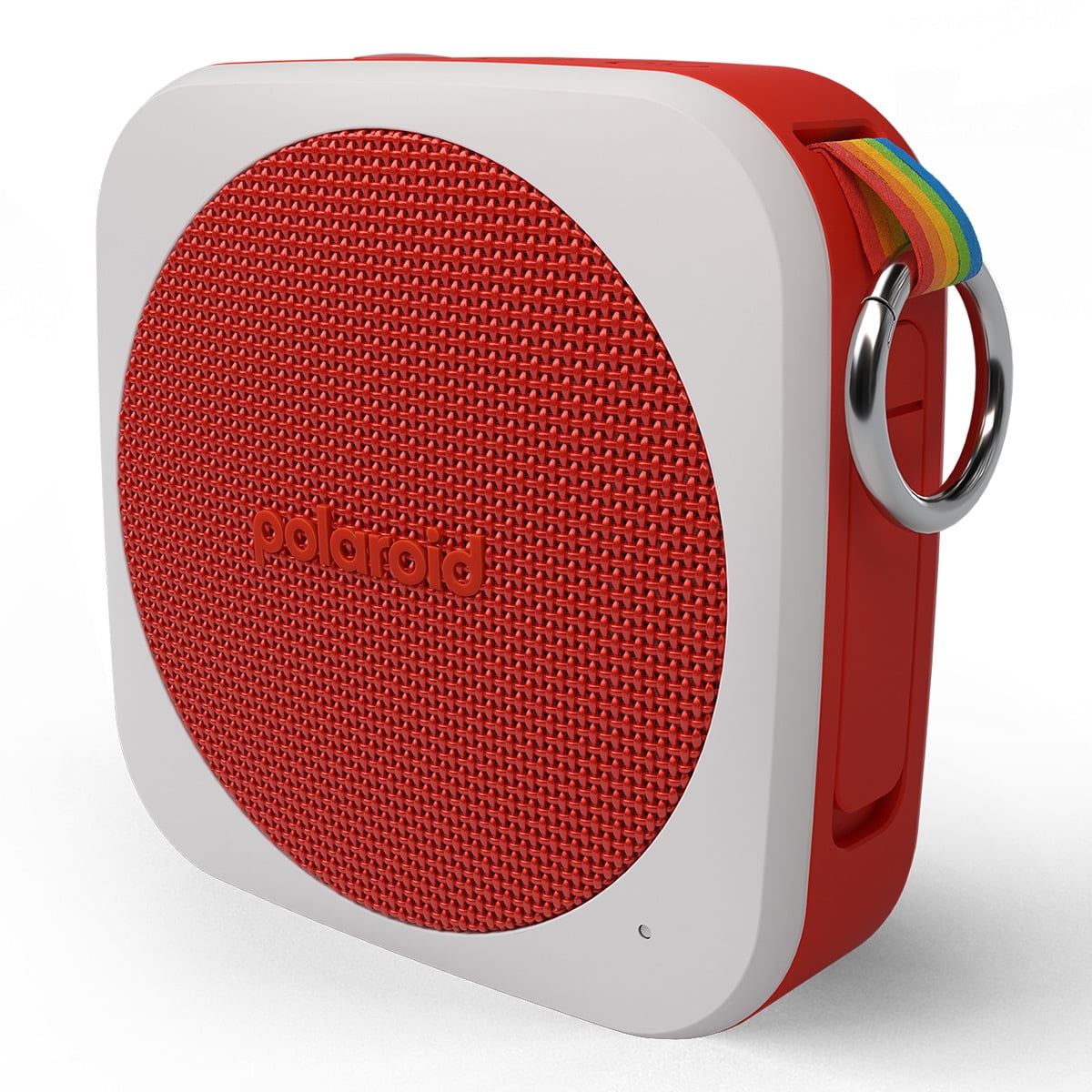 Classic Polaroid P1 Portable Bluetooth Speaker with Carabiner (Red & White)