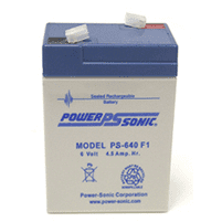 Classic Power-Sonic PS-640 6V/4.5AH Sealed Lead Acid Battery-F1 Terminal - PS-640