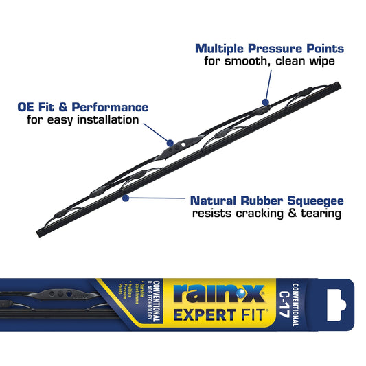 Classic Rain-X Expert Fit Conventional Windshield Wiper Blade C17-2 - 860017