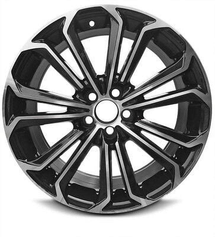 Versatile Rim for 2014-2016 Toyota Corolla 17x7 Inch Black Machine Face (Diamond Cut) Aluminum Rim - OE Direct Replacement - Wheel Direct Fit