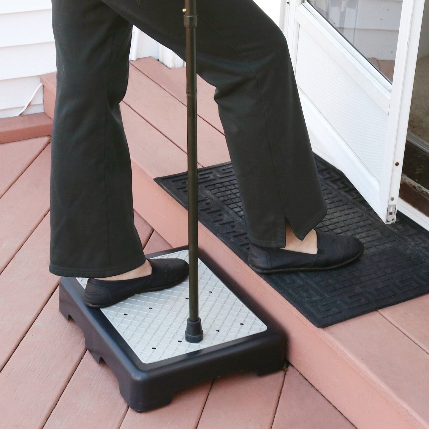 Versatile Riser Step Stool  - 3 1/2"H Safety Half Step Platform - Indoor/Outdoor