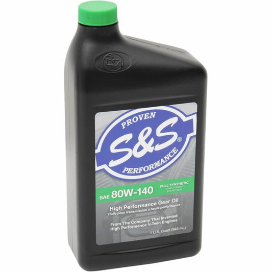 Versatile S&S Cycle 153756 High Performance Synthetic Big Twin Gear Oil - SAE 80W-140 - 1 Qt.