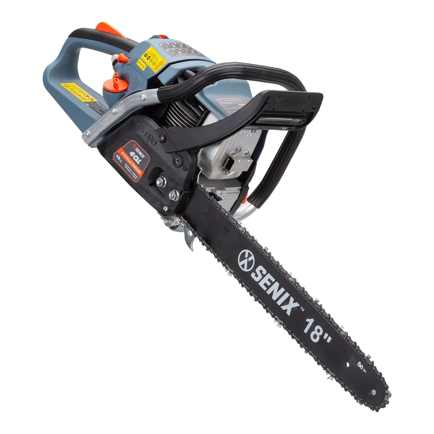 Classic SENIX 18-inch 49 Cc 4-Cycle Gas Powered Chainsaw, Oregon Bar and Chain, CS4QL-L1