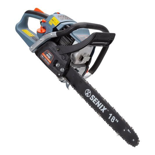 Classic SENIX 18-inch 49 Cc 4-Cycle Gas Powered Chainsaw, Oregon Bar and Chain, CS4QL-L1