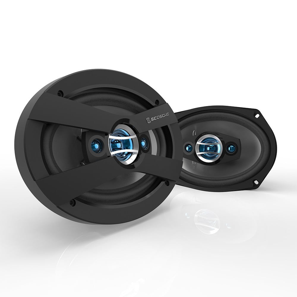 Classic Scosche Hd6904sd 6" x 9"  Multi-Fit HD Coaxial 4-Way 300 Watt Peak Car Stereo Speakers, Set of 2