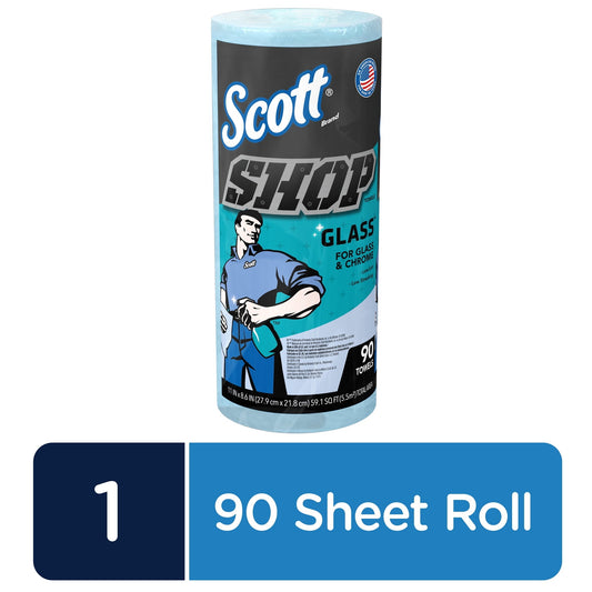 Classic Scott Shop Towels Glass, 1 Roll, 90 sheets