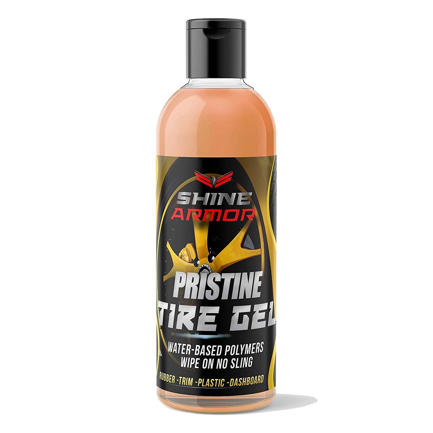 Versatile Shine Armor Pristine Tire Shine Dressing & Cleaner Gel, No Sling Formula, 4 oz.