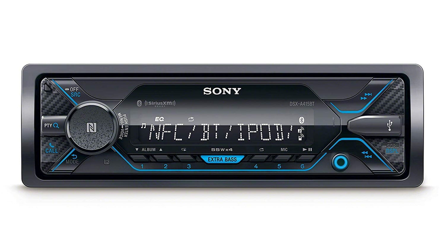 Versatile Sony  DSX-A415BT Single DIN Bluetooth In-Dash Digital Media Car Stereo Receiver with Front 3.5 & USB Auxiliary Inputs