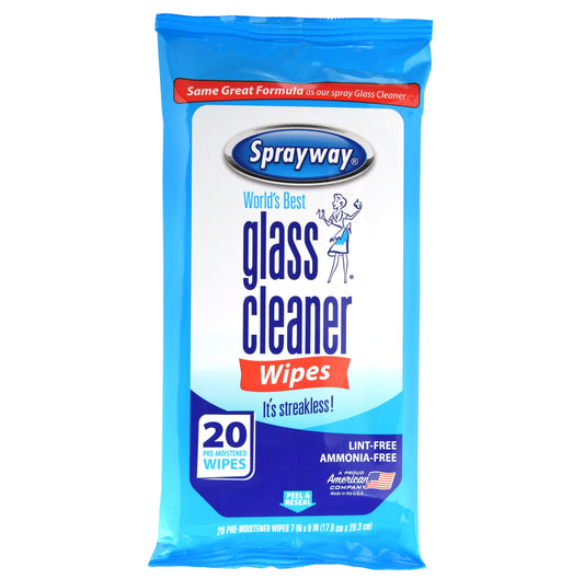 Classic Sprayway Glass  Cleaner Wipes 20/pack